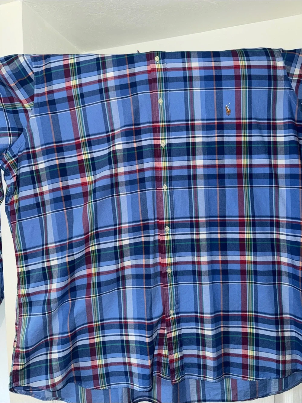 Ralph Lauren Light Blue Multi-Color Plaid Button-Down Shirt